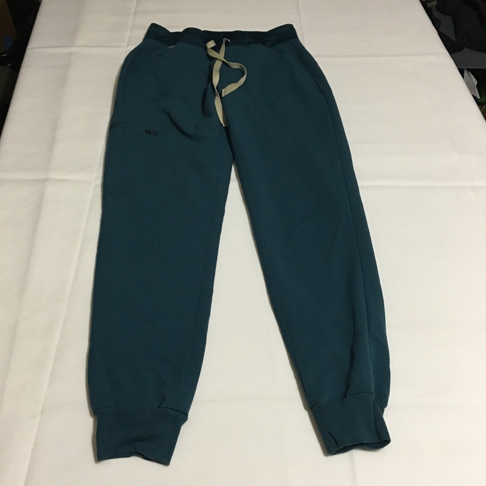 Figs Women's Zamora Jogger Scrub Pants Size XS Teal Drawstring